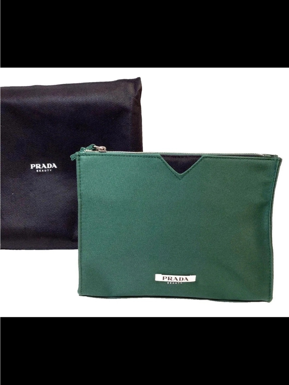 🆕PRADA🌿Green Nylon Pouch - Men's Toiletry Bag